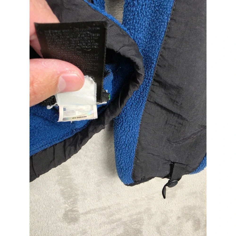 The North Face Denali Jacket Boys XS Blue Black Fleece Polartec Full Zip